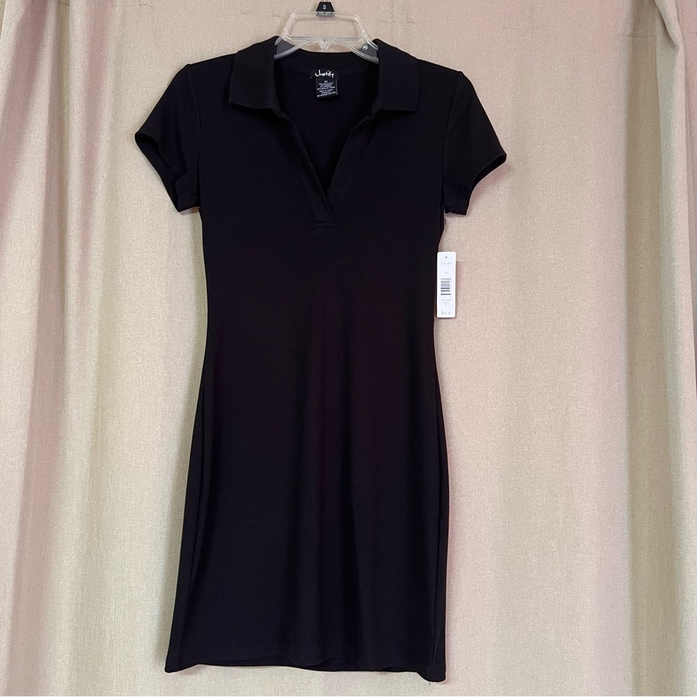 JUSTIFY Polo dress, black, size M
